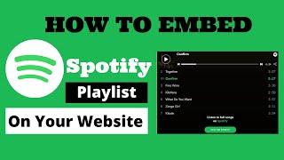 How to Embed Spotify Playlist on Your Website