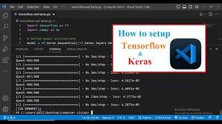 how to setup keras and tensorflow in vs code using python