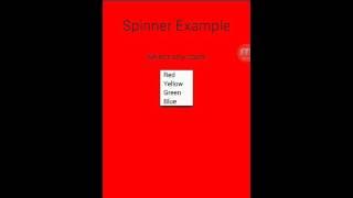 Basic Spinner Android App Test for Android tutorials for beginners