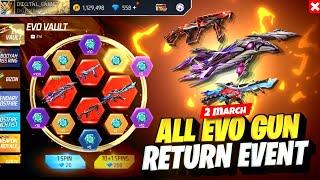 New All Evo Gun Return Event | New Evo Vault Event Free Fire Bangladesh Server | Free Fire New Event