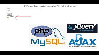 PHP mysql Display Loading Image when AJAX call is in Progress