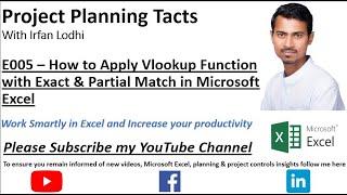 E005 – How to Apply VLookup Function with Exact & Partial Match in Microsoft Excel