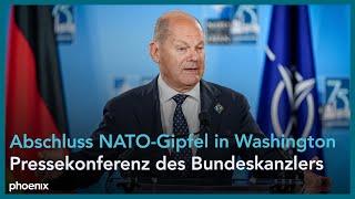 Pressekonferenz Olaf Scholz nach dem NATO-Gipfel am 11.07.24