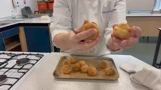 Choux buns step by step