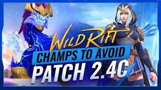 5 Champions to AVOID in Wild Rift (Patch 2.4C Update - LoL Mobile)