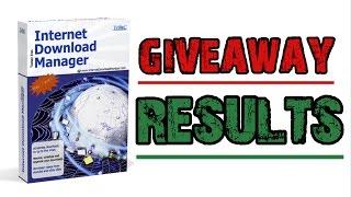 Results of Internet Download Manager (IDM) GIVEAWAY