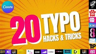 20 canva typography hacks and tricks tutorial