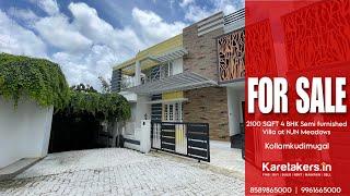 For Sale |  2100 SQFT 4BHK +Study Semi Furnished Villa at | NJN Meadwos | Kollamkudimugal