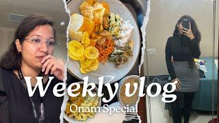 Weekly Vlog | Onam Sadhya in office, packing for International Trip AGAINNN