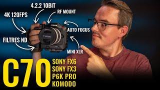 CANON C70 VS SONY FX6 FX3 RED KOMODO BMPCC6K PRO