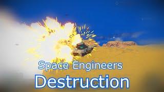Space Engineers - (Somewhat) Satisfying Destruction 2: Missiles and Crashes