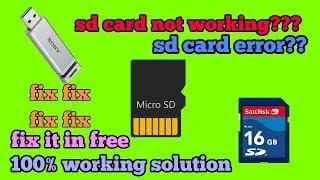 Repair A Corrupted SD Card and flash drive || repair a damaged sd or memory card for free||