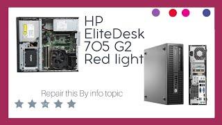 HP EliteDesk 705 G2 sff front button red light problem 3 time blinking HP Beep code 3 time#info#hp