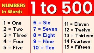 Numbers name 1 to 500 || Numbers in words 1 to 500 || DSS study