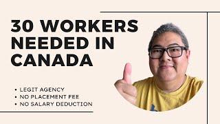 30 WORKERS NEEDED IN CANADA I NO SALARY DEDUCTION I BUHAY SA CANADA