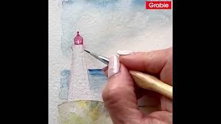 Painting A Lighthouse With Grabie 11 Pcs Detail Brushes