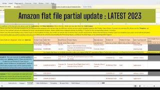 amazon flat file partial update 2023 latest | how to upload flat file amazon 2023 New