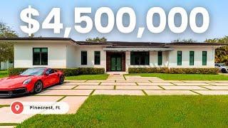 $4.5 Million Contemporary Estate in one of the WEALTHIEST SUBURBS IN AMERICA - Pinecrest, Florida