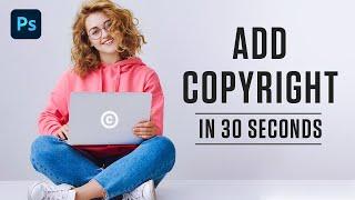 How To Add Copyright To Image In Photoshop 2021 | Tutorial | Easy Trick