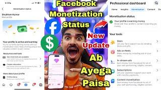 Facebook Monetization Status  Your Profile is Earning Money  Your Profile is Active and Earning