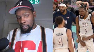 Kevin Durant reacts to Steph Curry masterclass and Team USA win vs Serbia