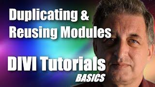 #11 DIVI Theme Tutorial for Beginners -  Duplicating and Reusing DIVI Modules
