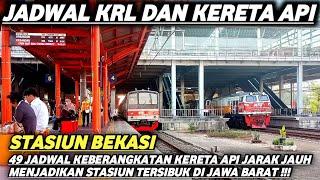 STASIUN TERSIBUK JAWA BARAT ‼️ JADWAL KRL COMMUTER LINE DAN KERETA API TERBARU 2024 STASIUN BEKASI