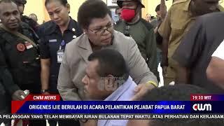 ORIGENES IJIE BERULAH DI ACARA PELANTIKAN PEJABAT PAPUA BARAT