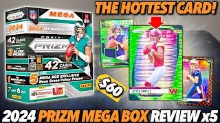 THE HOTTEST CARDS RIGHT NOW!  2024 Panini Prizm Football Retail Mega Box Review x5