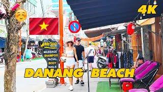 Danang VIETNAM ● Walk ON THE Most Beautiful Beach in Danang. MY Khe Beach  4K