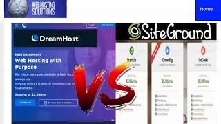 Dreamhost Vs Siteground Comparison 2020