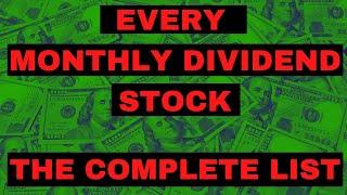 ALL 46 MONTHLY DIVIDEND STOCKS | THE COMPLETE LIST