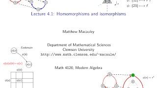 Visual Group Theory, Lecture 4.1: Homomorphisms and isomorphisms