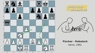 Cómo atacar un enroque con fianchetto (Fischer - Robatsch, 1962)