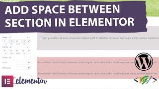 How to Add Space Between Sections in Elementor WordPress | Two Section