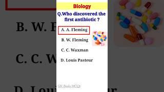 Who discovered the first antibiotic? #biology #gkmcq #shorts