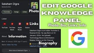 How to add image, bio, links in Google Knowledge Panel, Add Featured Image on Google Knowledge Panel