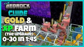 EASY 1.19 Minecraft Bedrock Gold and XP Farm (The Upgrade)! (PC, XBOX, PS4, MCPE, Switch)