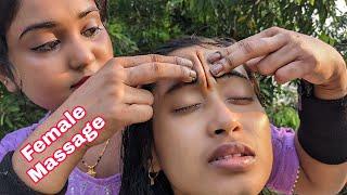 Female to Female ASMR Head Massage and Neck Cracking | Face Massage With Aloe Vera Gel