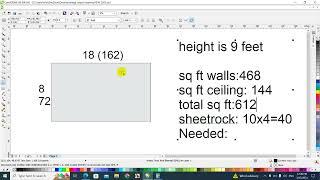 how to calculate SQUARE FOOTAGE of a ROOM (walls and ceiling)