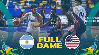 Argentina v USA | SEMI-FINALS | Basketball Full Game | FIBA AmeriCup 2022