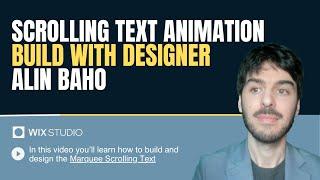How to Create Scrolling Text Animation in Wix Studio - Create a Professional Look and Feel in 2024