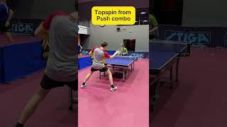 Learn to transition from push to topspin in table tennis. Improve your game! #TableTennis #Topspin