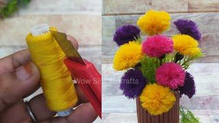 Reeds Flowers/Flower making with Sewing Thread/Flower making/Thread Flowers/Cute flower making ideas