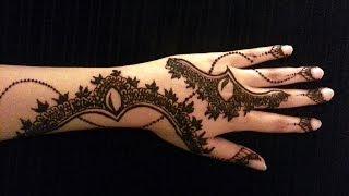 Arabic Simple Henna - Latest Mehndi Design - How To Apply Henna Mehendi Tattoo On Hand