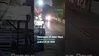 CCTV Rekam Polisi di Cilegon Terseret 100 Meter saat Hentikan Pencuri