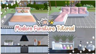 Modern Furnitures Tutorial Aesthetic  : Sakura School Simulator