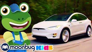 Electric Tesla Car Song | Gecko's Garage Songs | Children's Music | Vehicles For Kids!