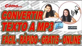 Como Convertir Texto a Mp3 Rápido Fácil y Gratis Sin Programas ️ | Autoasistencia Digital 