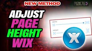 How to adjust page height wix 2024